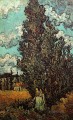 Cypresses and Two Women Vincent van Gogh